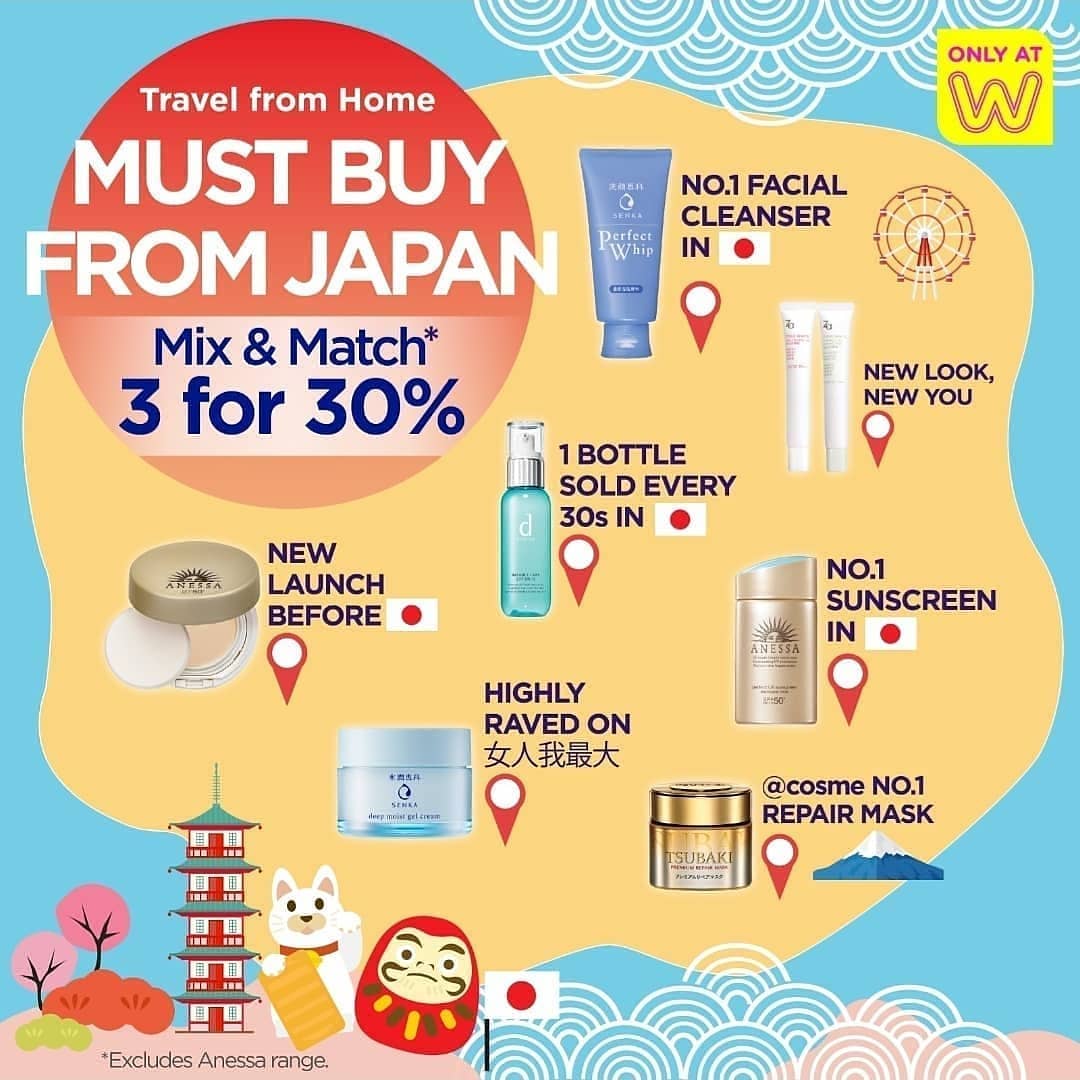 Official Tsubaki Singapore - Travel from Home (without leaving your house) with your favourite Japanese beauty brands at @watsonssg online as we bring you some of the MUST-BUY from Japan🇯🇵 

Enjoy 3 f...