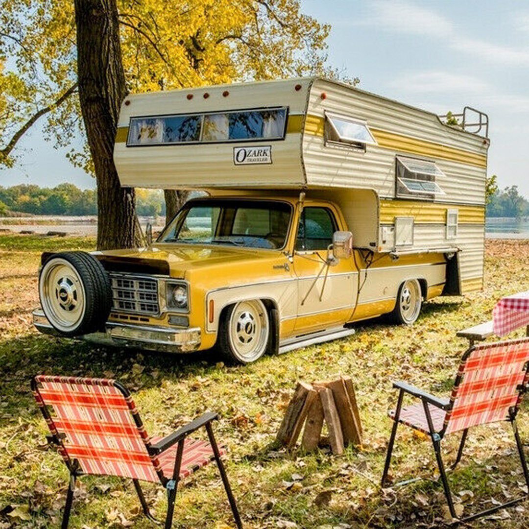 ebay.com - Retro road-trip anyone? Your next adventure got a ‘70s twist with this Canary-colored camper, complete with green shag carpet and an ancient car phone. The time capsule has only 7,000 miles...