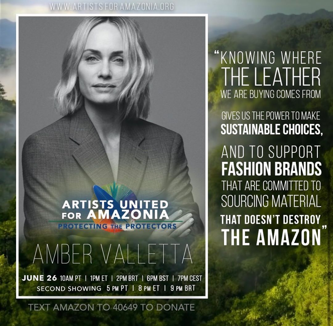 Amber Valletta - Who is watching the livestream right now at artistsforamazonia.org ?? COVID-19 is threatening the existence of the indigenous peoples in the Amazon, and key leaders are dying every da...