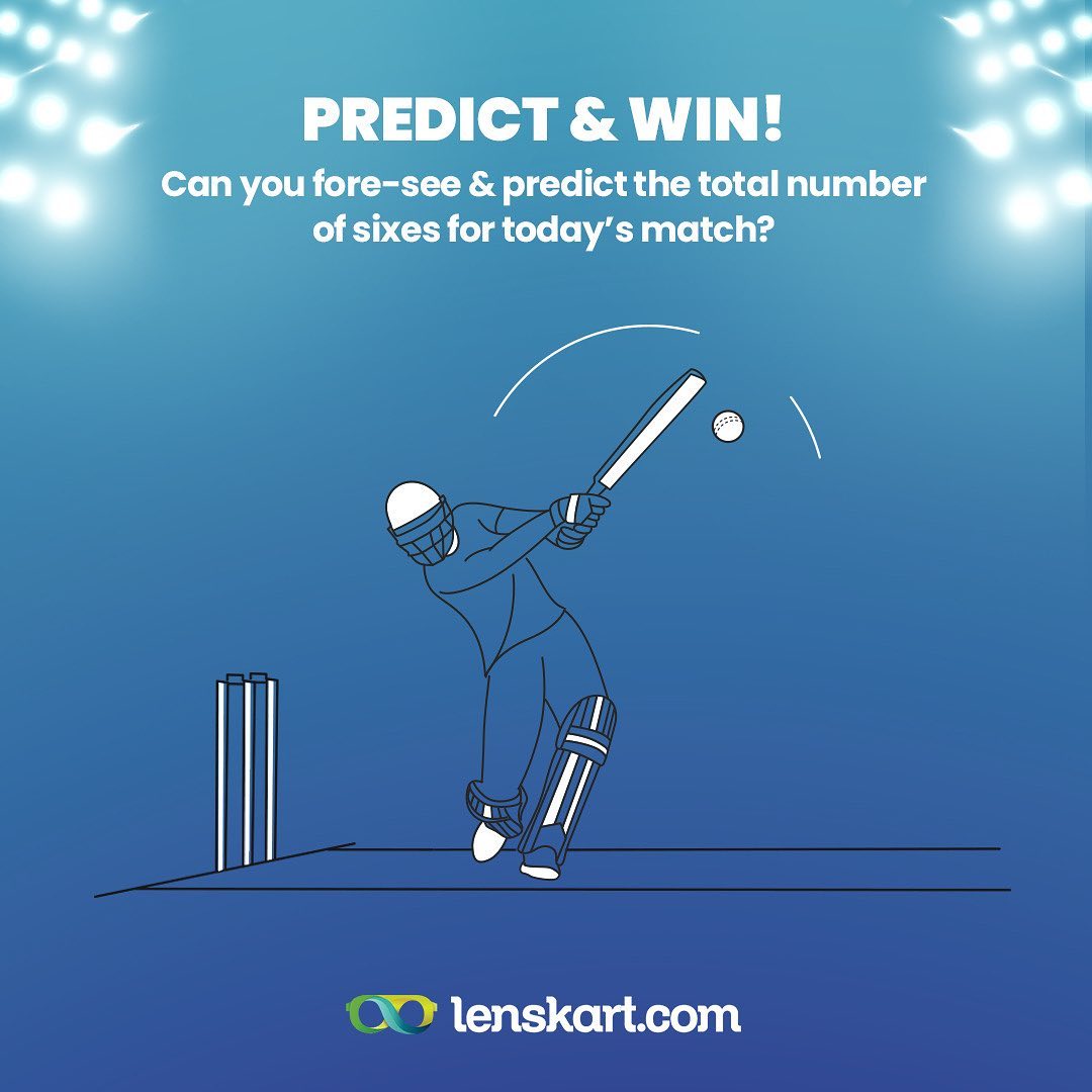 LENSKART. Stay Safe, Wear Safe - Contest Alert! Last two days of the biggest BLU Cricket Festival! 5 spec-tacular days, 5 exciting contests and many BLU glasses to be won! 👓✨

🔹Day 4, Contest 4: Predi...