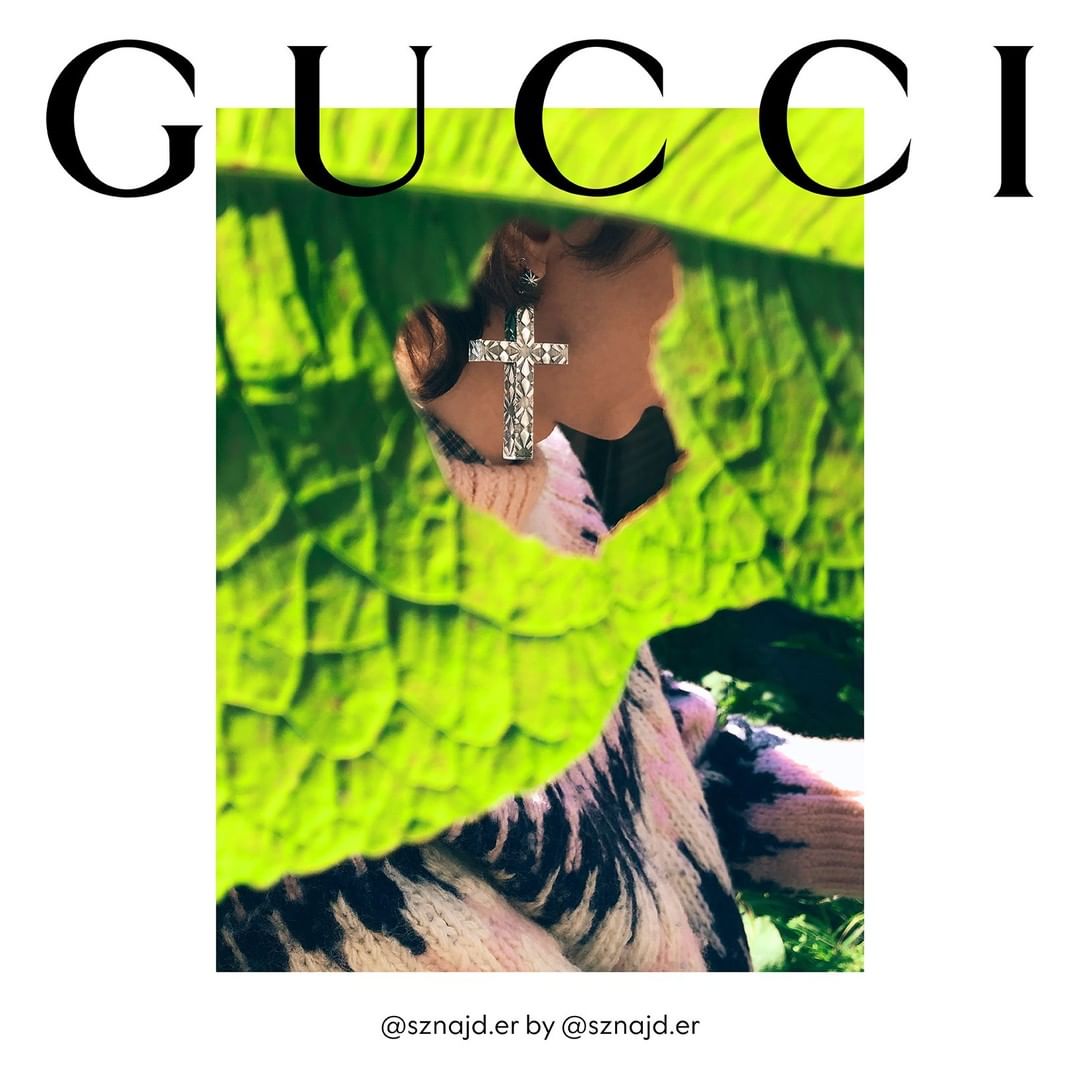 Gucci Official - Engraved details of the new #GucciJewelry collection appears in an image by @sznajd.er—part of #GucciTheRitual, a portfolio of self-portraits shot by models as a hymn to freedom. Disc...