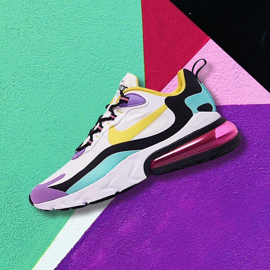 AW LAB Singapore 👟 - [Repost] Nike Air Max 270 React takes the wildest colour blocking that the Swoosh has to offer. 
#awlabsg #playwithstyle #nike