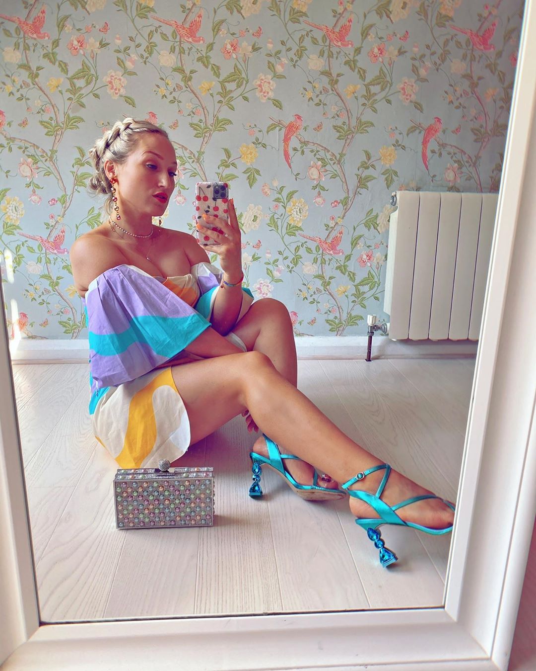 SOPHIA WEBSTER - 💎💎💎 Here for the 'Bijou' heels... I know I said the zebra was my fave but these aquamarine crystals are pretty spesh 💙 S x ⁣⁣
⁣⁣
👗 @karavanclothing ⁣⁣
⁣⁣
#SophiaWebster #SophiaInSophi...