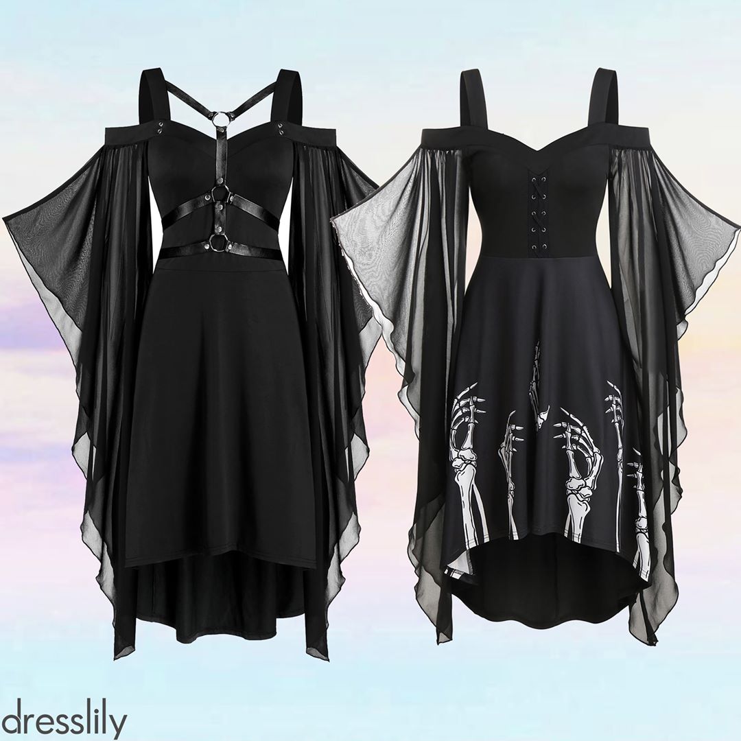 Dresslily - 🖤Gothic vibes!! Right or left?⁣
👉Search: "455245602, 468205005⁣
❤️CODE: MORE20 [Get 22% off]⁣
#Dresslily