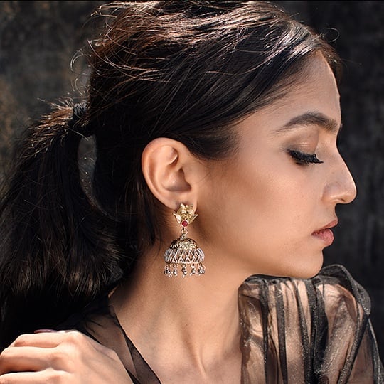 Lifestyle Stores - Complete your ethnic look in the most elegant way, with this beautiful pair of jhumkas from Fida, available at Lifestyle!
.
Tap on the image to SHOP NOW or visit your nearest Lifest...