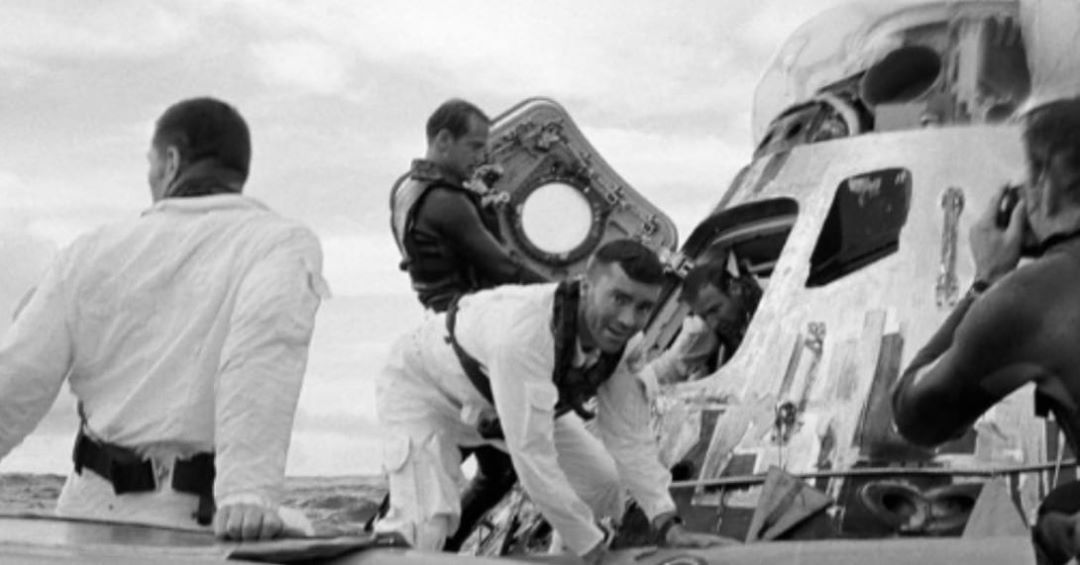 Tom Hanks - 50 years ago. 1.  Send men to the moon. 2.  Return them safely to the Earth. Not easy. Apollo 13. Hanx