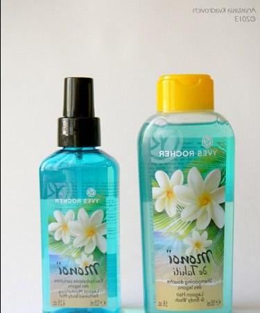 Yves Rocher: le Monoï de Tahiti Lagon Hair & Body Wash et Hydratant Parfumé pour le Corps de la Brume - avis