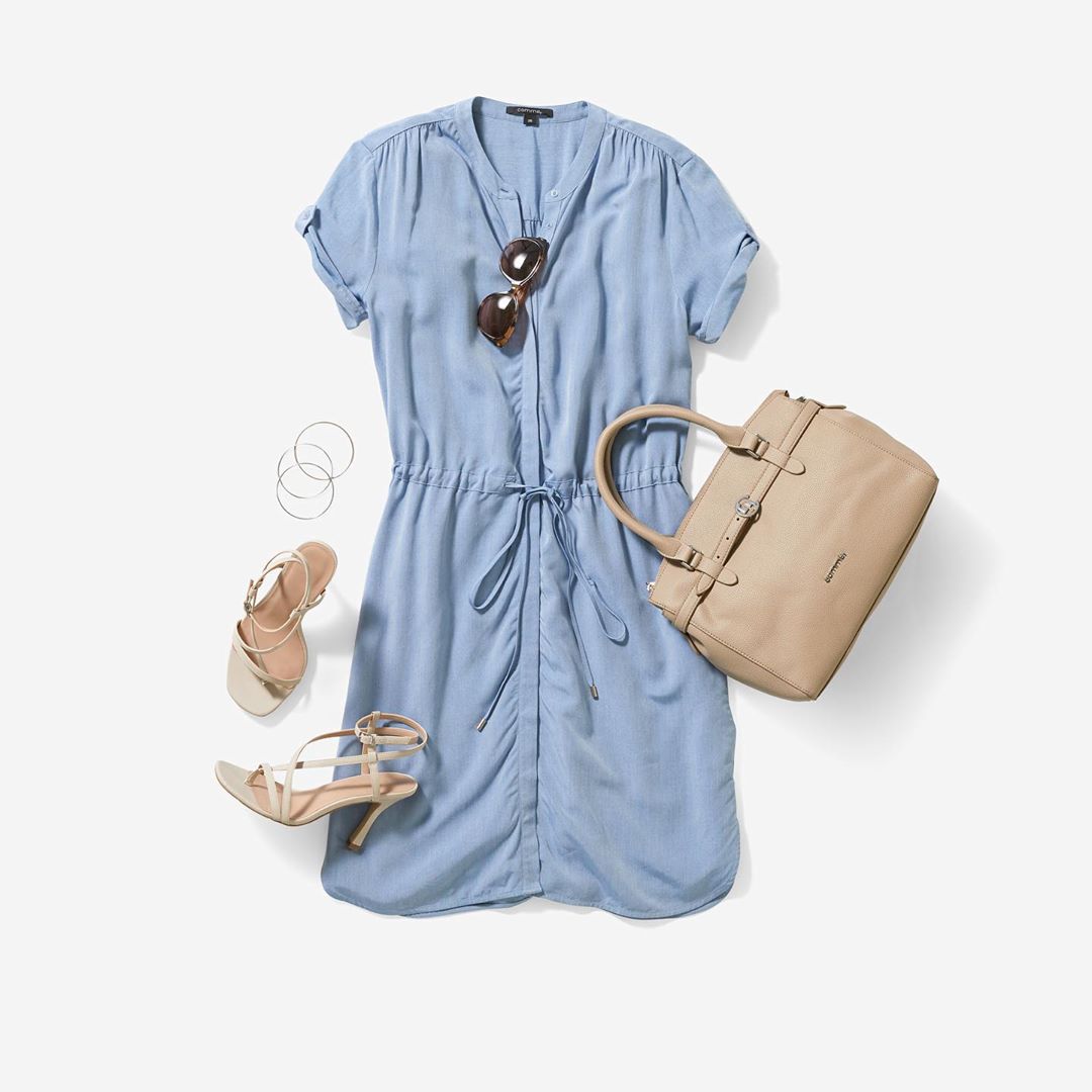 comma - Ist dein nächster Kaffee Klatsch mit der besten Freundin schon geplant? Essentials: luftiges Kleid, Handtasche und Sonnenbrille nicht vergessen! ☕️
#commafashion #coffeetime #summer #dress #s...