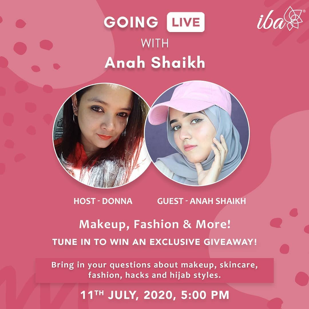 Iba - 🛑Going LIVE with a GIVEAWAY 🛑

Hey there Iba Fam! We are back with another fun Live Session all about fashion, makeup & more with @_hadha.ana_ ♥️♥️

♥️In this Live Session we are also hosting a...