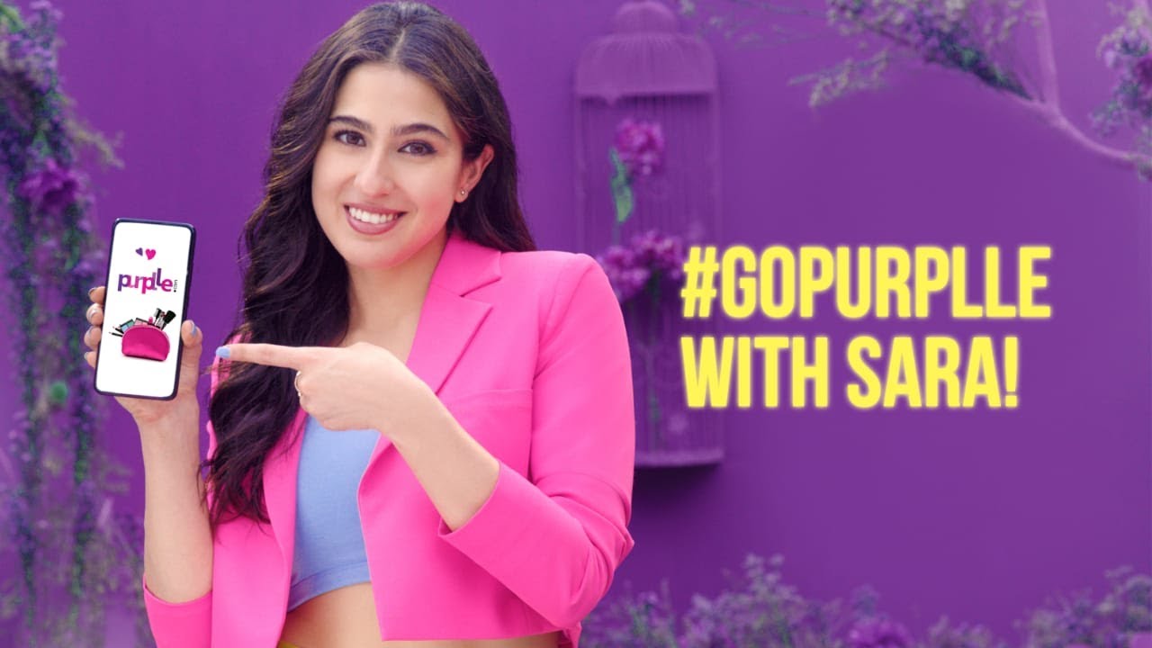#GoPurplle with Sara Ali Khan, for the best in beauty, at affordable prices! Purplle.com - Telugu.