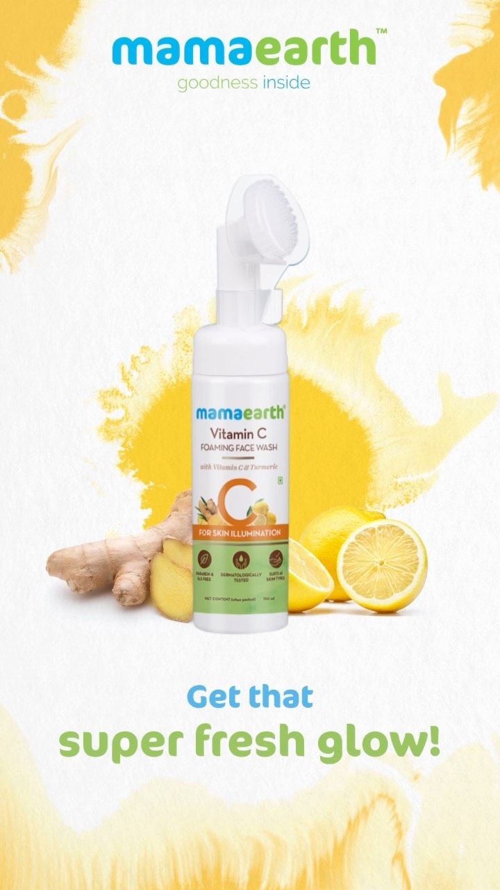 Mamaearth - Refresh yourself with foamy goodness!

The powerful combination of Vitamin C and Turmeric in Mamaearth Vitamin C Foaming Face Wash cleanses and illuminates your skin.

To shop our products...