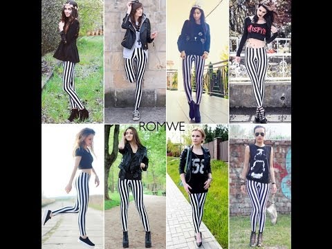 ▶ Black white stripe leggings $15.99 right now, 15 hours left