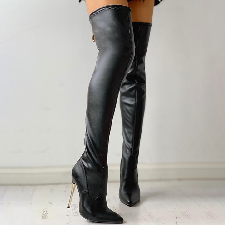 Joyshoetique - Zipper Knee-High Thin Heel Boots 🔥⁠
Search🔍:[LZT2250] ⁠
👠www.joyshoetique.com👠⁠
⁠
⁠
⁠
 #fashion #shoes #style #ootd #love #winter #instafashion #leather #fall #heels