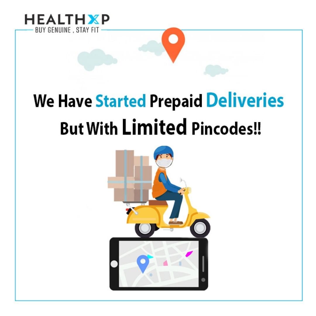 HealthXP™ - Attention..We Are Back!!!
.
.
We Have Started Prepaid Deliveries But With Limited Pincodes.
.
.
#StayHome#Staysafe#Stayfit#HealthXP#TeamHXP