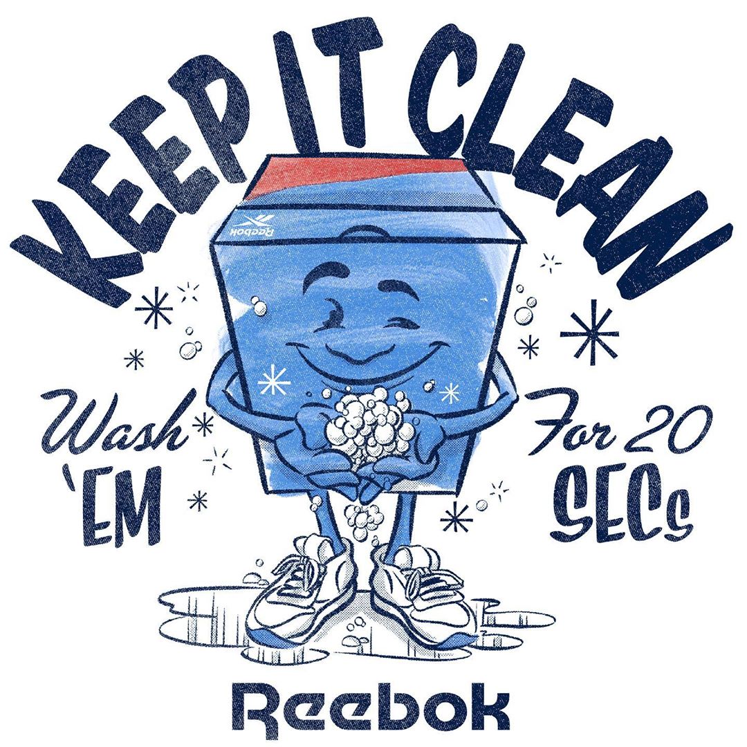 Reebok - Washing your hands, but make it fashion. No, really. T-shirt now available at Reebok.com.

*100% of proceeds from sales up to a maximum donation of $5,600 will be donated to the Benson-Henry...