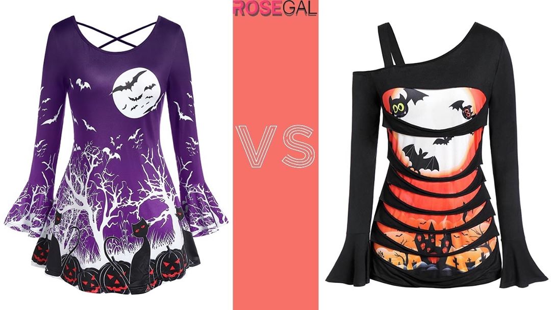 Rosegal - WEEKEND MADNESS, BUY 1 GET 1 FREE！ 👉Bio link⁣
Skew Neck Halloween T-shirt  VS Criss Cross Halloween T Shirt⁣
Search ID: 452498503,  455882309⁣
Use Code: RGH20 to enjoy 18% off!⁣
#rosegal #pl...