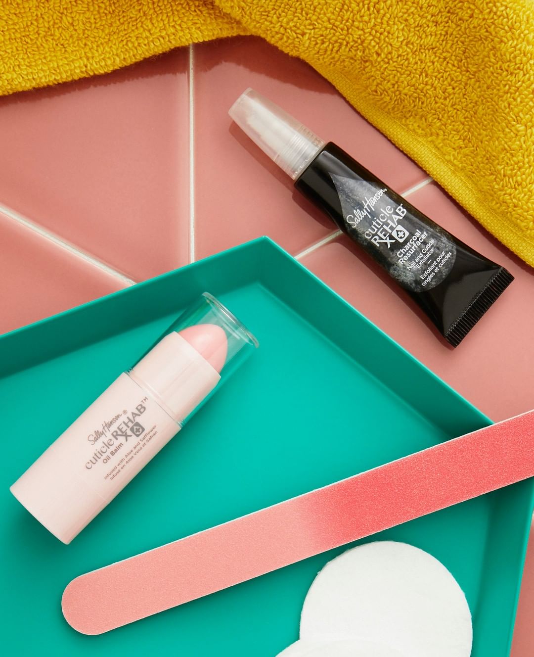 Sally Hansen - Summer nail care essentials ☑️ Hydrate and exfoliate with our Cuticle Rehab Oil Balm Stick and Nail Rehab Charcoal Resurfacer!