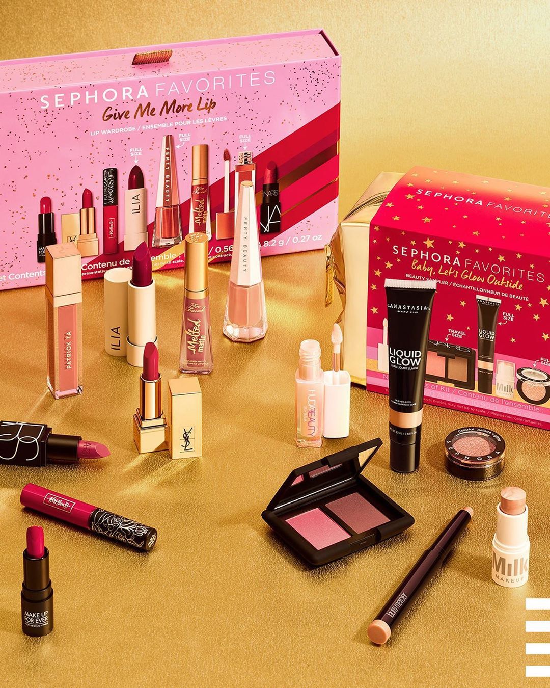 Sephora - The new Sephora Favorites kits come with so many faves and full-size products, they’re not just a snack—they’re the whole meal 🍟🍨🍬 Get the Give Me More Lip set for $45 ($124 value) for all t...