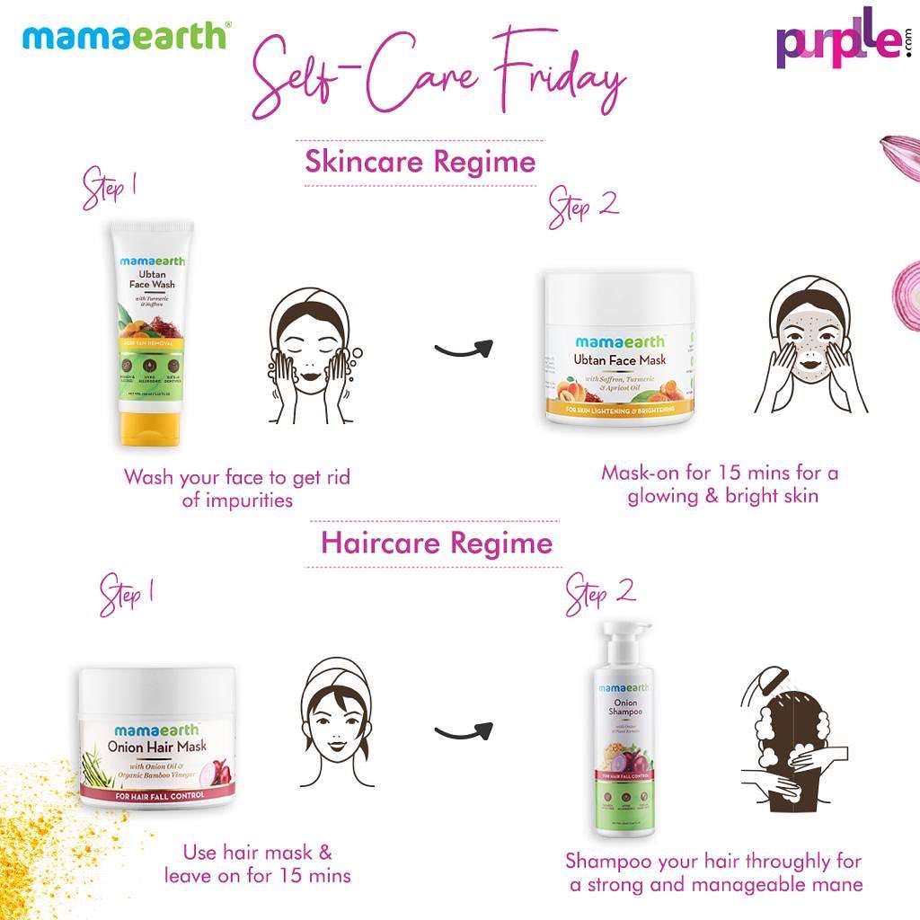 Purplle - Weekends call for self care and what better way to love yourself than dipping your skin and hair in the loving care of MamaEarth?! 

Here's Purplle bringing for you a 2-step skincare and hai...