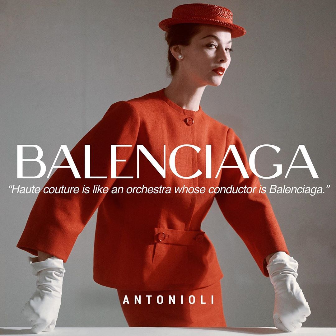 A N T O N I O L I . E U - 1917 
Cristóbal Balenciaga opened his first atelier in 1917 and his Maison in Paris in 1937. Balenciaga’s creations with their simplicity lavish embroidery defined a brand ne...