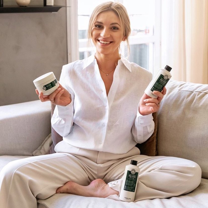 Maria Nila Stockholm - Our new Eco Therapy Revive with innovative cleansing formula certified by Ecocert and made out of Ocean Waste Plastic. 📸 @michaelaforni #marianila #ichoosefriendly