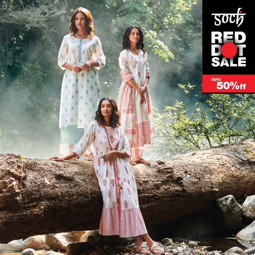 Soch - A bloom of floral block print on bright Kurti & Kurti Suits is the perfect pick for the season. 
Own exquisite styles at great deals this Red Dot Sale.
Online shop link in bio. 

#newarrivals #...