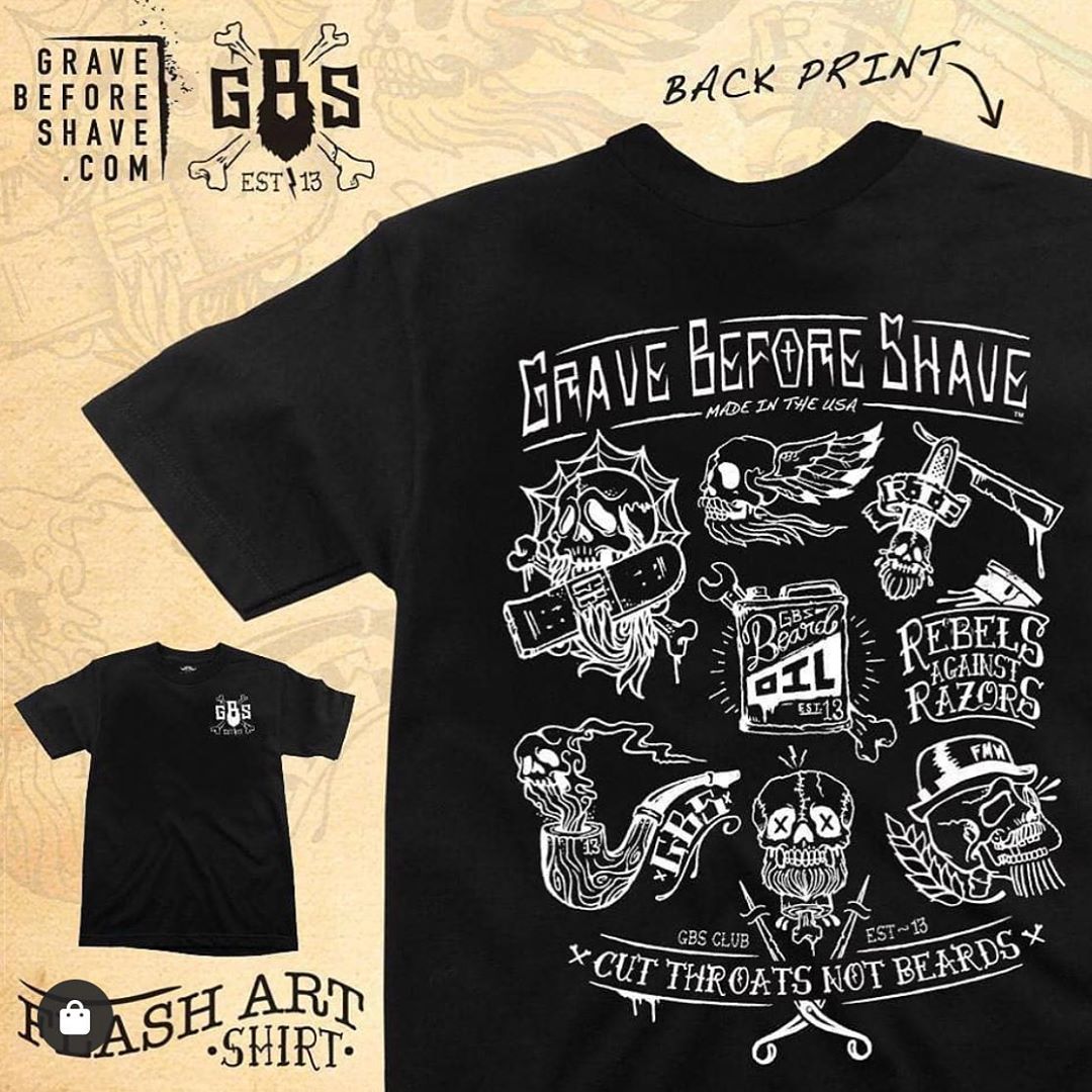 wayne bailey - -GRAVE BEFORE SHAVE Flash Shirt-
—
 WWW.GRAVEBEFORESHAVE.COM

#beard #beards #bearded #beardlife #beardedlife #beardedlifestyle #beardporn #beardup #beardsofinstagram #beardgame #beardg...