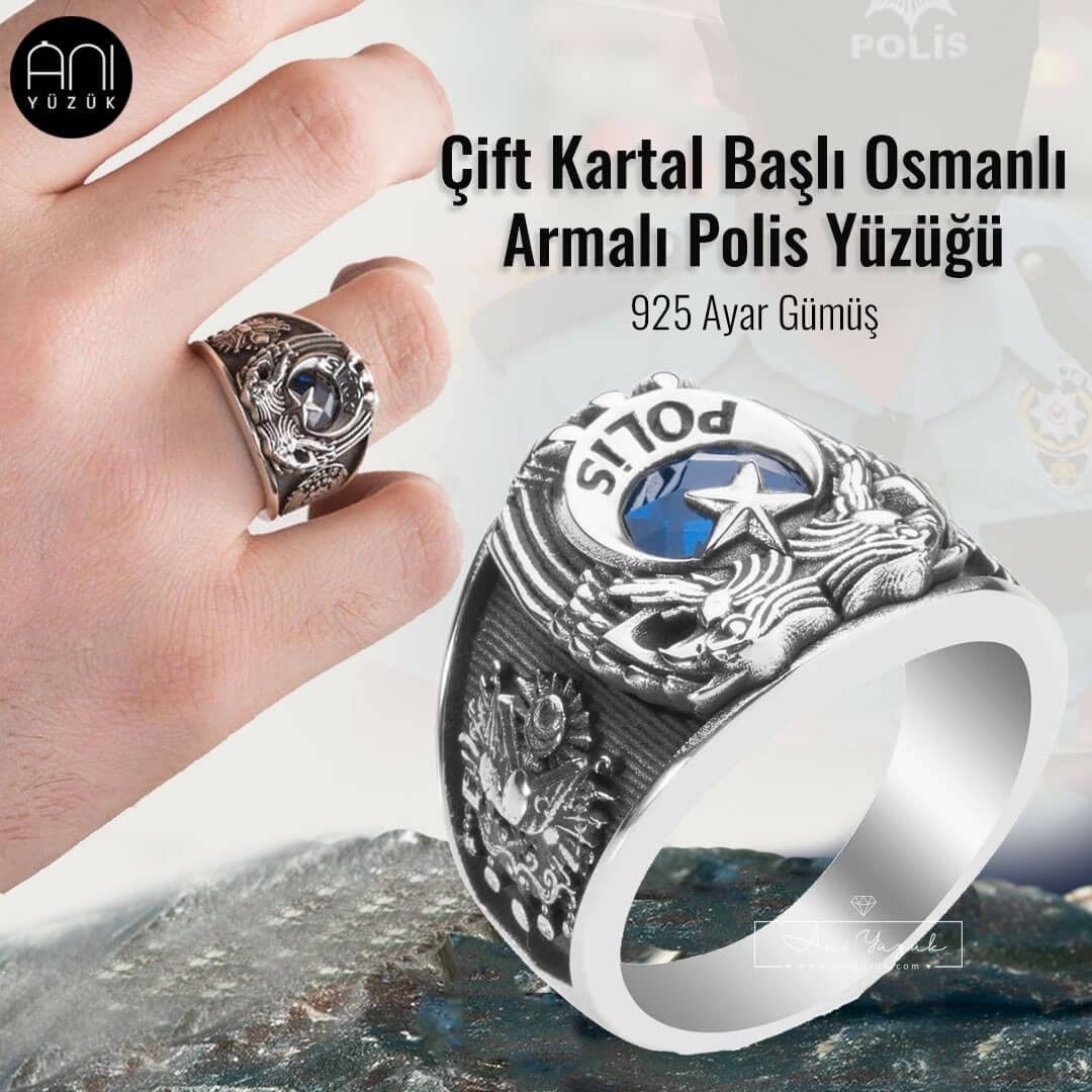 Anı Yüzük - Polis logosu ve Osmanlı arması tasarımlı 925 ayar gümüşten üretilmiş polis yüzüğü ile mesleğinize ait bir aksesuarı her daim gururla taşıyın!

Hijyen ve sağlığınız için siparişlerinizi kap...