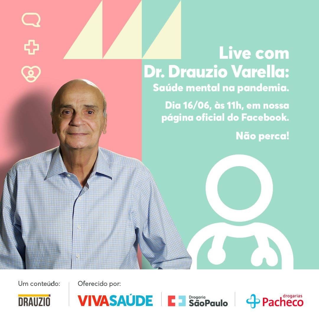 Drogarias Pacheco - O Dr. Drauzio Varella preparou uma live sobre uma das questões que mais fazem a diferença para você viver melhor. Não perca!