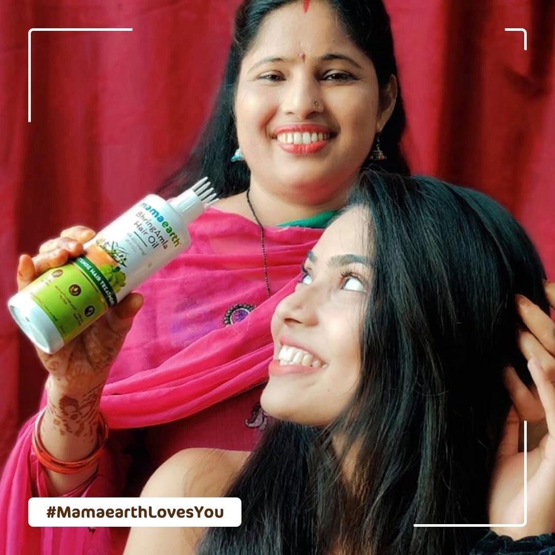 Mamaearth - #Repost 

@shetakesyourheart loves a good #MummyKiChampi, and she was delighted to get one with Mamaearth BhringAmla Hair Oil!

“I just love the BhringAmla Hair Oil. This magical Ayurvedic...