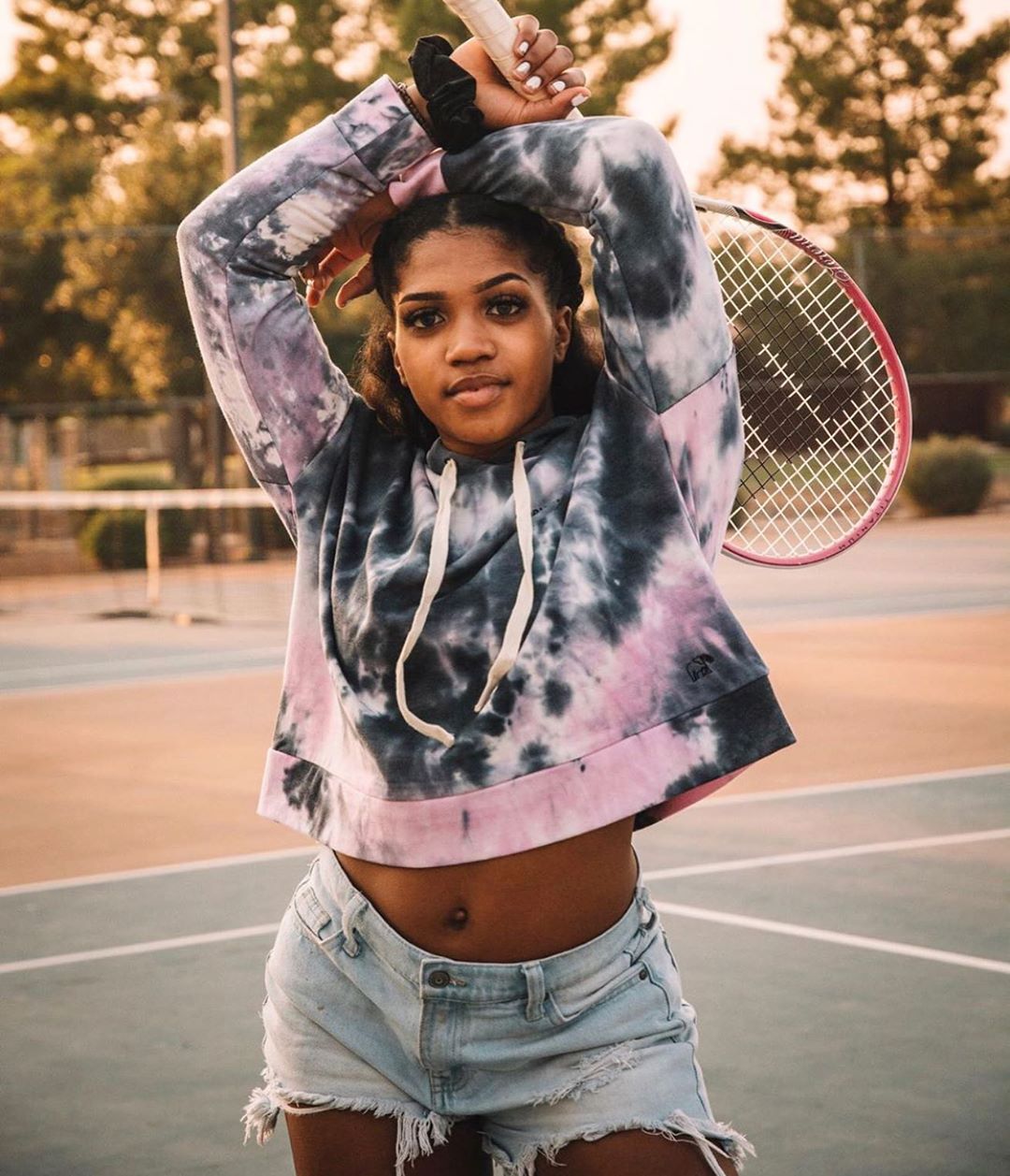 Ivory Ella - Game, set, match. 🎾 @sydni.aaliyah takes the win in her Orchid Tie Dye Relaxed Hoodie 🤗 💜 Tap above to shop! 📸: @haileyhaggardphoto #IEForMe #WrittenInTheStars