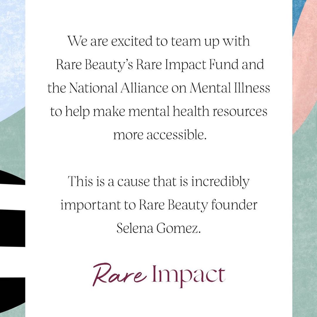 Sephora - @rarebeauty founder @selenagomez has partnered with @namicommunicate to help destigmatize mental illness through education, advocacy, and public awareness, and now you can help support their...