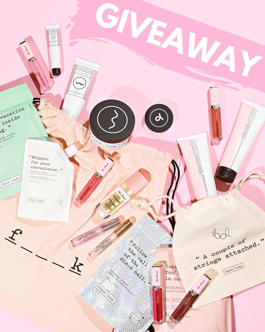 Too Faced Cosmetics - 🎉 GIVEAWAY!! 🎉 (Winners have been contacted via DM) We are SO excited to partner with @frank_bod to give TWO lucky winners a MEGA beauty prize pack! 💖 Prize pack includes: our NE...