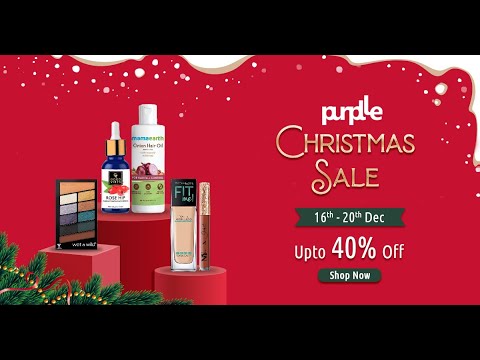 Purplle Christmas Sale! 🥂upto 40% off on Top Brands🥂