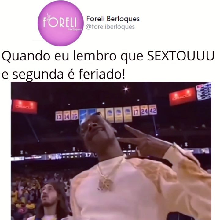 Foreli Berloques - Melhor que sextar é segundar no feriado 😎👇
.
www.foreliberloques.com.br
.
#memes #memesbrasil #memesbr #videosengracados #foreliberloques