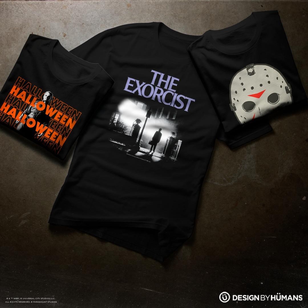 DesignByHümans - It's all treats this year when you dress up in one of our licensed Halloween collection tees! Visit our entire collection now!⁠
⁠
Link in bio! ⁠
⁠
#Halloween #Fridaythe13th #TheExorci...