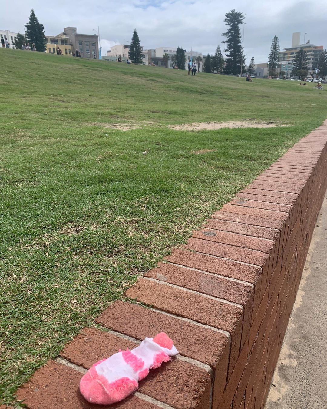 Tom Hanks - Kids sock, washed ashore. Lost ashore. Bondi Beach. New South Wales. Hanx.