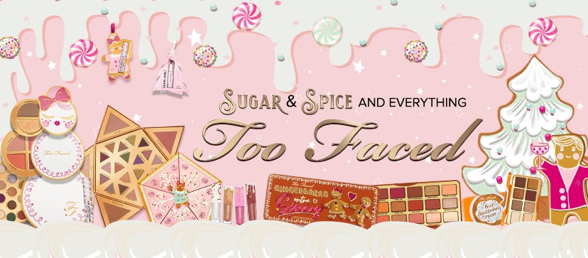 Get a FREE Too Faced Pink Heart Makeup Bag, Heart Buki Brush, and deluxe Love Flush 