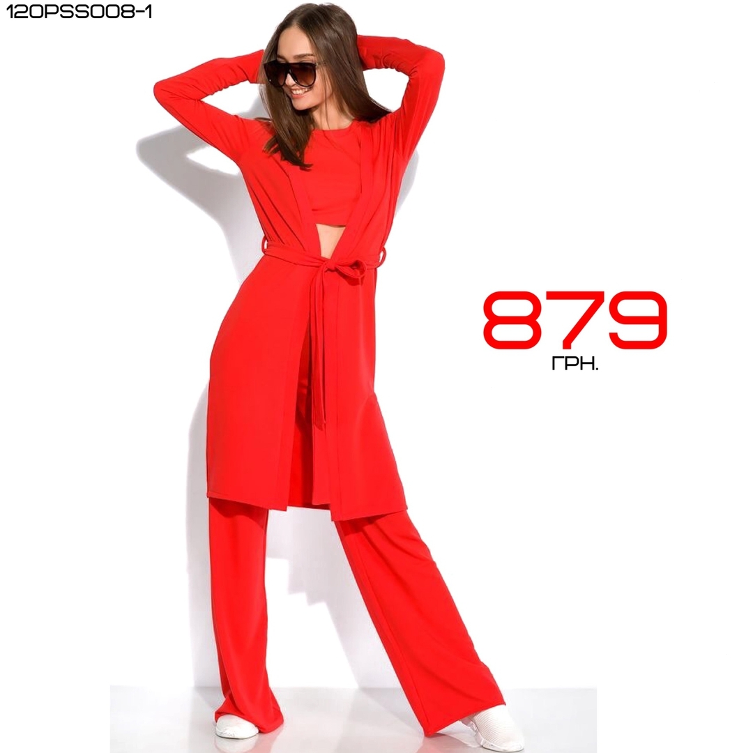 Time of Style Official - 🏷 Комплект ( кардиган, топ и штаны) женский 120PSS008
💳 879 грн.
🎨 Красный, чёрный
📐 S, M, L
⠀
📐Для того, чтобы выбрать размер, по каждому товару на сайте есть замеры изделия....