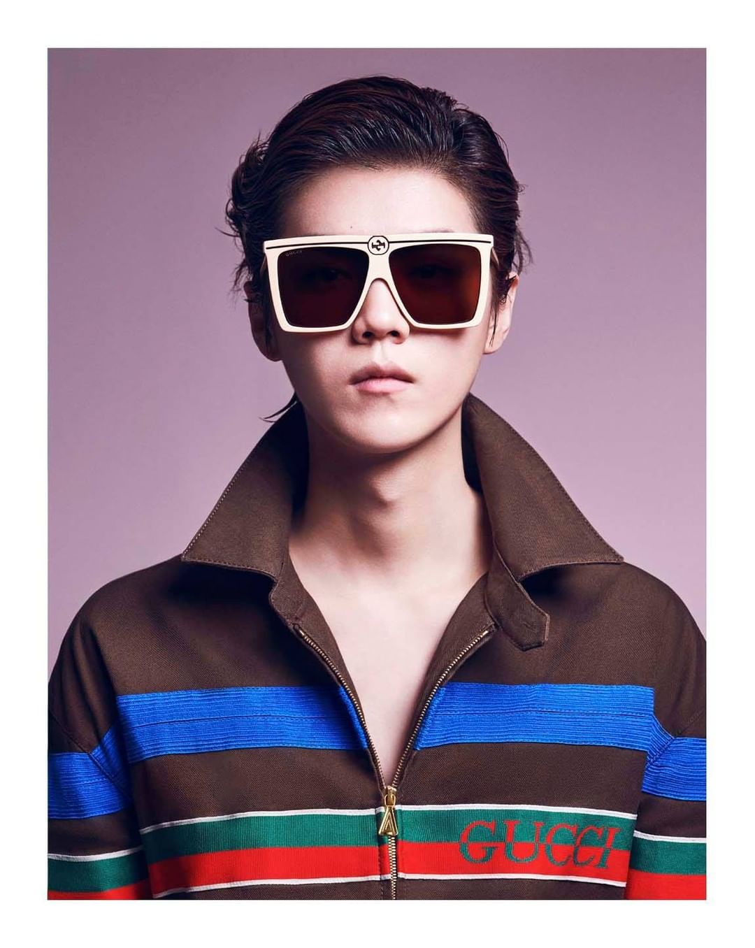 Gucci Official - @7_luhan_m appears on the cover of #HarpersBazaarChina wearing a pair of square #GucciEyewear sunglasses and a #GucciPreFall20 cotton jacket. #LuHan is photographed by @yucongyucong a...