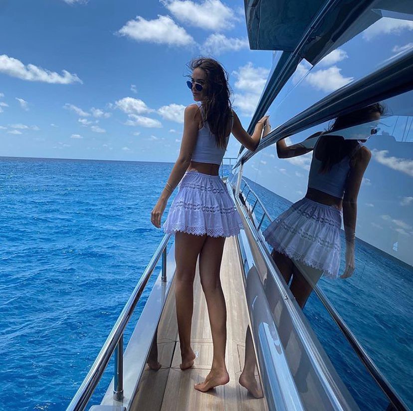 Charo Ruiz Ibiza - Smell the sea and feel the sky, let your soul fly. Gorgeous @krystelmarini rocking our iconic GRETA skirt in Ibiza. YAS! 🥰🔝 #summer #summervibes #summer2020 #endlesssummer #ibiza