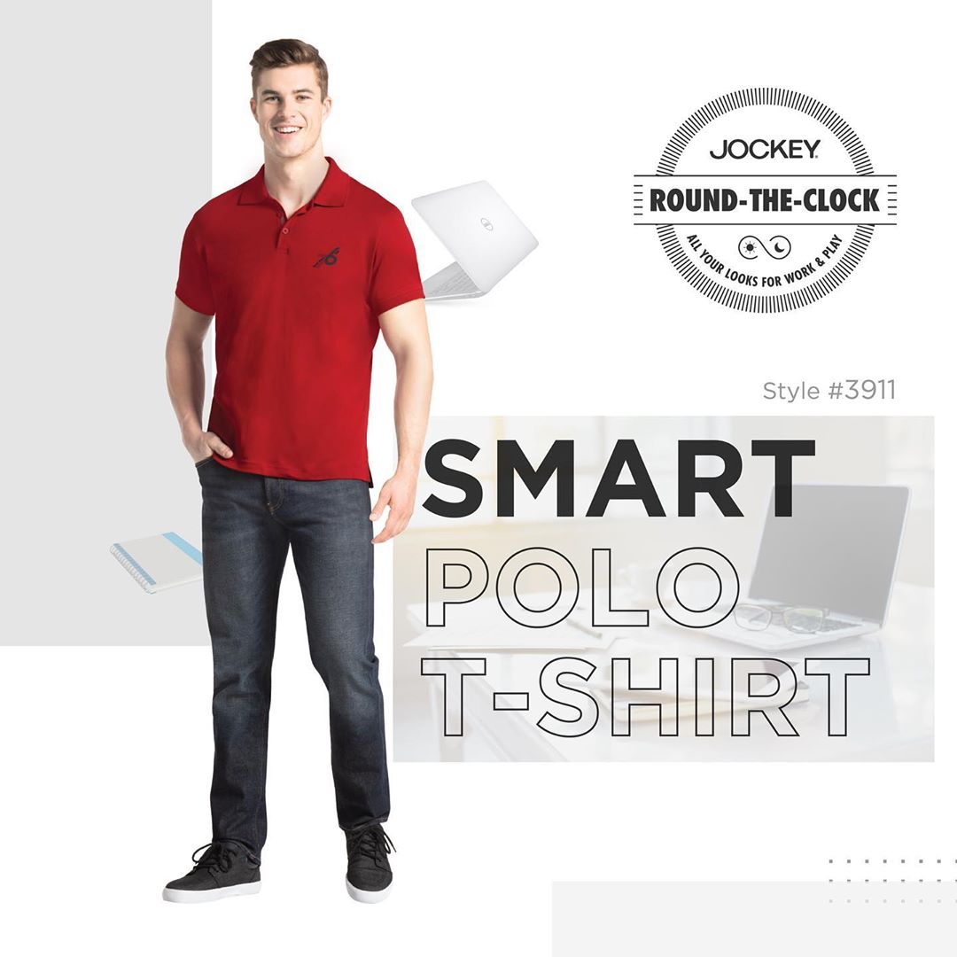 Jockey India - The Jockey polo t-shirt for men fuses timeless style and bold colors with the comfiest fit for a combination that works flawlessly even through back-to-back WFH meetings. 

#Jockey #Joc...
