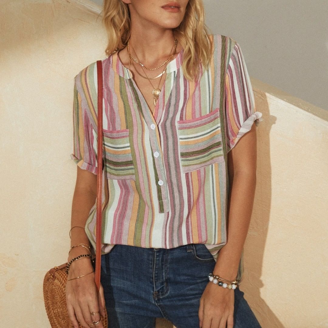 Newchic - 👚Colorful Stripes #Newchic
👉ID SKUE98823 Tap bio link
💰Coupon: IG20
#NewchicFashion #blouse #blouses #blousedesigns