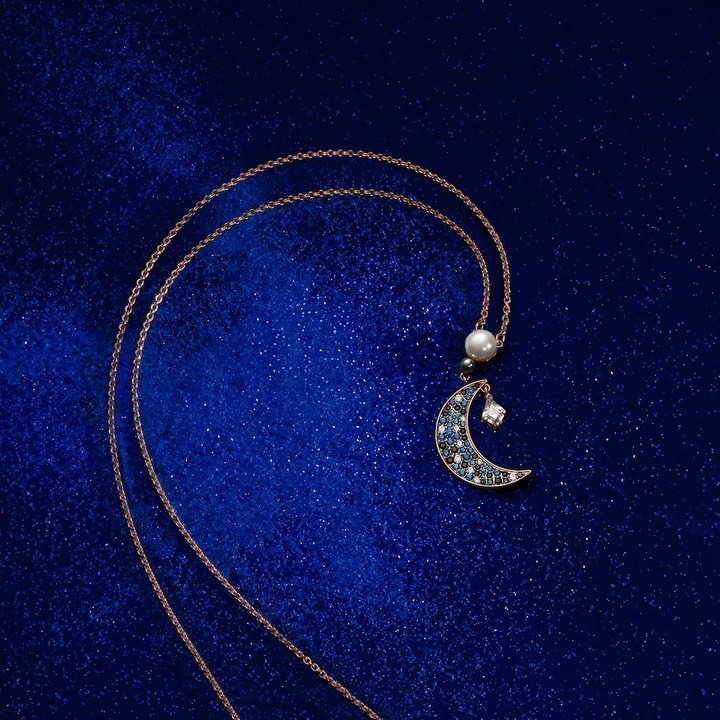 SWAROVSKI - Explore the frontiers of style with the pendant from the Swarovski Symbolic Collection featuring a delicate moon. #Swarovski125years