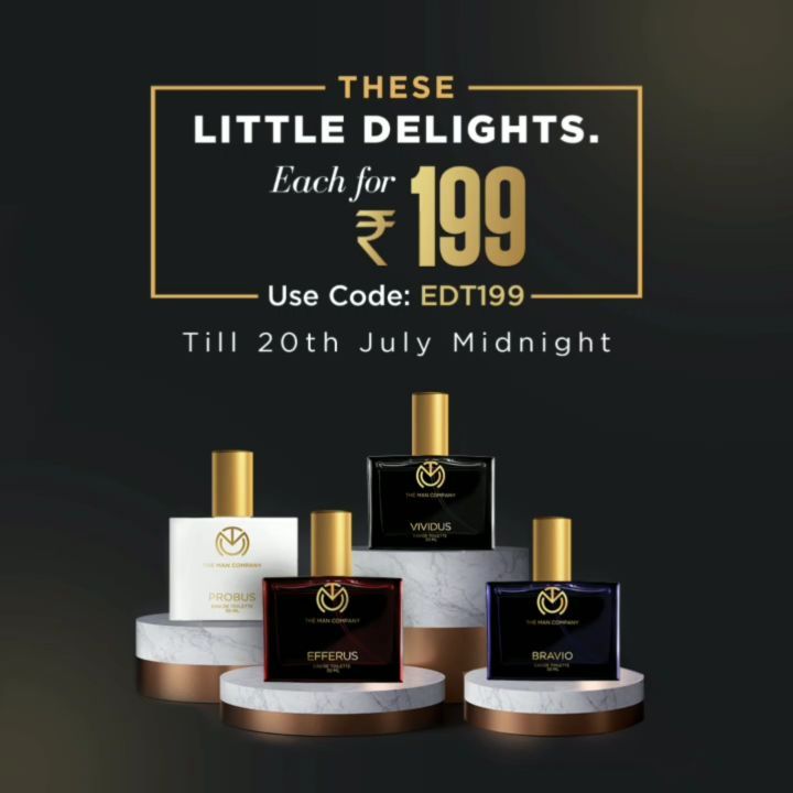 The Man Company - Don't miss out the chance to grab these little delights this weekend! 
Mrp: Rs.599 each  Offer price: Rs.199 each
Offer valid till 20th July, midnight. 
Use code: EDT199

#themancomp...