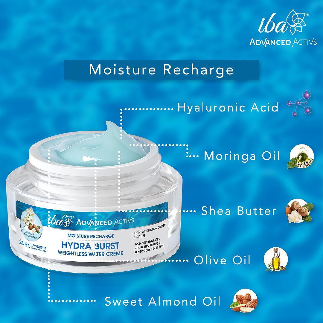 Iba - Hydration all day - check ✔️

Moisture Recharge Hydra Burst Weightless Water Creme - Rs. 599

#hydratedskin #sheabutterproducts #moisturize #dryskin #dryskincare #ibacosmetics