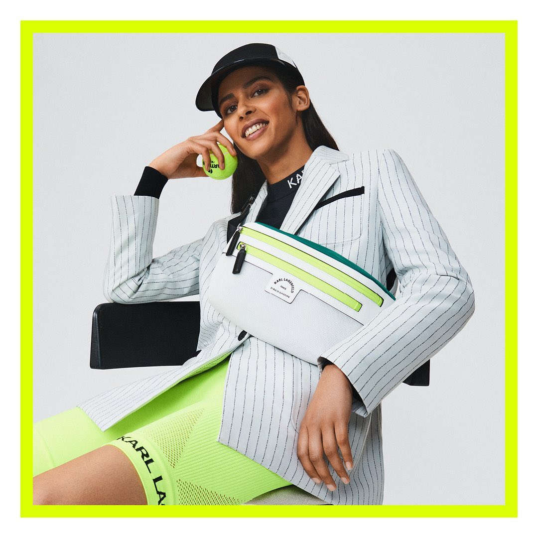 KARL LAGERFELD - Discover the new athleisure collection, featuring sporty-chic styles for spectators and performance wear for game day. Available online only! #KARLLAGERFELD