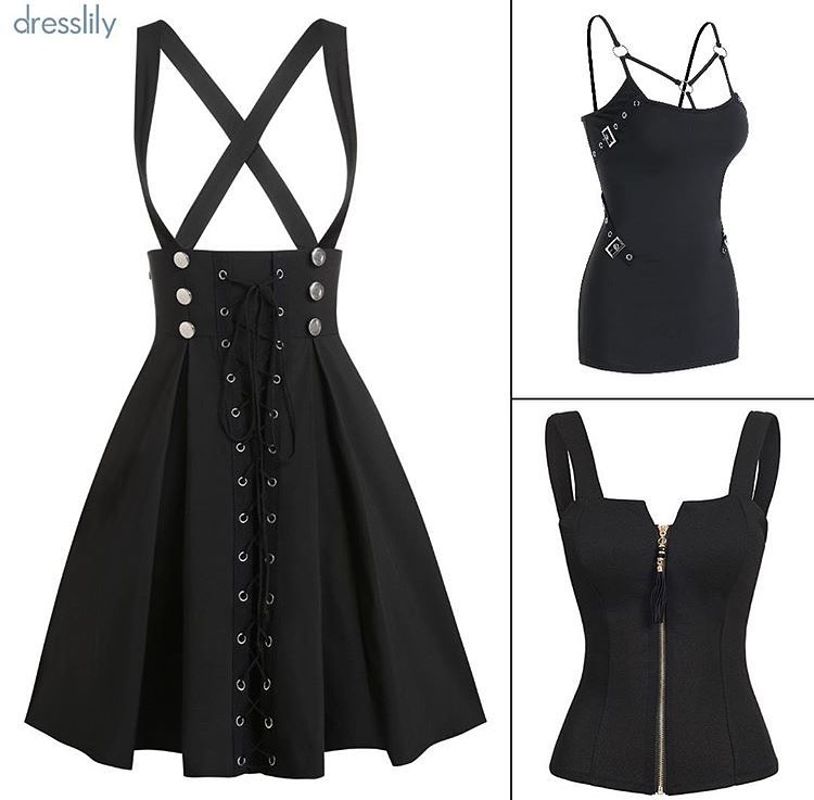 Dresslily - Chic gothic vibes 🖤
👉Shop in our bio link 
🔥CODE: IG2020 [Get 22% off]
#Dresslily