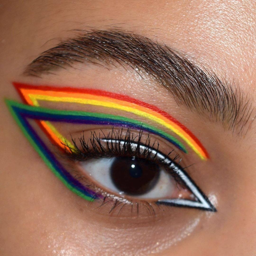 NYX Professional Makeup - There's nothing that we love more than a rainbow, graphic liner ✔️🌈 @raincornelius slays the look using our Epic Ink Liner ✨ • #nyxcosmetics #nyxprofessionalmakeup #crueltyfr... NYX Professional Makeup - There's nothing that we love more than a rainbow, graphic liner ✔️🌈 @raincornelius slays the look using our Epic Ink Liner ✨ • #nyxcosmetics #nyxprofessionalmakeup #crueltyfr...