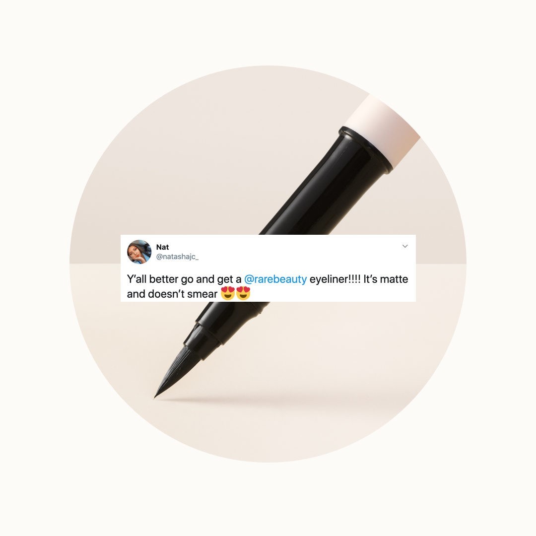 Rare Beauty by Selena Gomez - There's nothing worse than when you mess up on your eyeliner, you try to correct it, and it starts to smear. 🙌 Perfect Strokes Matte Liquid Liner goes on easy and was mad...